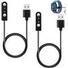 BOULESENM 2 caricabatterie per orologio collegato, cavo USB 2 pin 4 mm pin caricatore magnetico, caricatore per orologio collegato, Ladekabel Smartwatch magnetisch, compatibile con vari modelli di