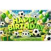 Luminora 1,8x1,1 m Sfondo a tema calcio Buon compleanno erba verde | campo sportivo, regali di compleanno, striscione per feste per bambini, decorazioni, accessori per cabina fotografica.