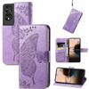 JIUNINE Custodia Protettiva per TCL 50 SE / 40NxtPaper 4G, Cover Libro PU Pelle Antiurto Portafoglio con Design Farfalle, Slot per Carte, Supporto Stand Regolabile, Chiusura Magnetica, Viola