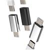 zoyuzan Adattatore di ricarica USB C femmina a micro USB (3 pezzi) di tipo c cavo di ricarica jack adattatore USB Micro Plug Data Sync compatibile con Samsung Galaxy S7 Active S7 Edge Android caricabatterie