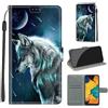 TOMYOU Cover per Samsung Galaxy A20 / A30, Lupo | Antiurto Protettiva Portafoglio, Slot per Schede, Magnetica, Custodia in Pelle PU, Libro Flip,Funzione Stand