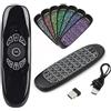 FDIdDF 1PCS C120 RGB Retroilluminazione Fly Air Mouse Sensore giroscopico Wireless 2.4G RF Tastiera Telecomando for Smart TV Box