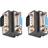 J&D Adattatore di DB 15 VGA 15 Pin 90 Gradi, 2 Packs D-sub 15 Connettore Nichelato Ad Angolo Retto Convertitore Accoppiatore Adattatore di VGA 15 Pin Maschio a Femmina