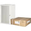 LINK Armadio Rack 19 18 Unita' da Muro (A) 905 x (L) 600 x (P) 450 mm. Grigio, DISASSEMBLATO Porta Vetro