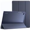 JETech Custodia per Samsung Galaxy Tab A8 10,5 Pollici 2021 (SM-X200/X205/X207), Sottile Traslucida Posteriore Trifold Folio Supporto Protettiva Tablet Cover, Auto Svegliati/Sonno (Navy)