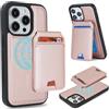 Ｈａｖａｙａ for Cover iPhone 15 Pro Max Magsafe Compatible Custodia iPhone 15 Pro Max con Porta Carte staccabile 2 in 1 portafoglio donna e uomo - Rosa