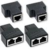 Hawpasy Splitter Ethernet doppio, confezione da 4, adattatore RJ45 a 2 porte, accoppiatore di connessione LAN, splitter per cavi Ethernet compatibile con Cat5, Cat5e, Cat6 e Cat7