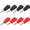 QUARKZMAN 8 Pc Connettori Banana 4mm, Spinotti Cavo Altoparlante 20A, Connettore Spinotto Banana Per Cavo Audio Altoparlante, Nero&Rosso