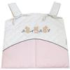 Mibb Pannello Portaoggetti Mibb Baby Soft Bianco Rosa