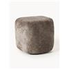 Westwing Collection Pouf alto in teddy bouclé Wolke