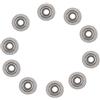 Hilitand 10pcs U624ZZ Mini U Cuscinetto a sfere con scanalatura in acciaio al carbonio Guida Puleggia per binario Lineare lineare 4 * 13 * 7mm