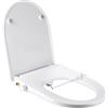 SAMODRA Sedile per bidet per il Regno Unito, attacco per bidet non elettrico, con doppio ugello autopulente, chiusura ammortizzata e cerniere a sgancio rapido (forma a D)