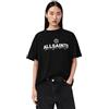 AllSaints T-Shirt da Donna Emblem AVRI, Jet Black, M