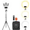 NEEWER Ring Light LED da 19 100W con Treppiede e 3 Porta Telefono, RH100B | Compatibile con iPhone, 2900K-7000K, CRI97+, Controllo App/2.4G; Luce LED Circolare Potente per Selfie Video Trucco Streaming
