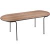 L'Oca Nera Tavolino Ovale 100x40x38h cm