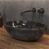 KAMALU Lavabo in marmo colore nero 45cm | Litos-LEN40