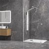 KAMALU Parete doccia walk-in con anta scorrevole 150 cm profilo bianco | KNM4000W-B