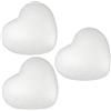 SHINEOFI Cuori Polistirolo in Schiuma, 3 Pezzi, 10x10x4cm | Schiuma Leggera, Superficie Liscia e Sagoma a Cuore, per Tavolo, Foto, Nastri, Tessuti e Perline