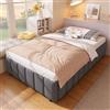 boorbin 90 x 200 cm, letto imbottito, stoccaggio idraulico, senza testiera, senza materasso (grigio)