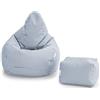 Loft 25 Poltrona Da Gamer Bean Bag | Seduta A Sacco Per Esterni E Interni | Resistente All'acqua | Design Ergonomico Per Il Supporto Del Corpo | Durevole E Confortevole (Grigio)