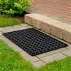 Carpido Zerbino Nero in Gomma - Tappetino Antiscivolo per Porta 40 x 60 cm - Resistente Zerbino Esterno