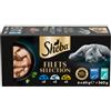 Sheba Filets Selezione pesce bianco, pollo-tonno, pollame-salmone cibo umido per gatti multipack (vaschette 60 g) 6 x 60 g
