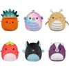 Squishmallows Micromallows Squishmallows Original - Confezione da 6 pezzi di peluche succulente - Emerald the Seahorse, Aldous the Bat,Greer the Grasshopper, Scarlet the Strawberry, Sloan the Skunk