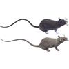 HoveeLuty Topo finto 2 pezzi 8x2 pollici ratto finto spaventoso topo realistico con coda lunga ratto in plastica PVC multiuso per scherzi, giocattoli per gatti, decorazioni di Halloween realistico rat