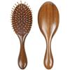 NEESTARTLY Spazzola per capelli in legno naturale, pettine con cuscino d'aria in legno di sandalo, per massaggio del cuoio capelluto, antistatico, nessun groviglio di capelli, ovale