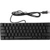 Gistuch Tastiera da gioco RGB a 61 tasti, retroilluminazione meccanica al 60%, design ergonomico, con cavo, nera