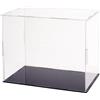 OEM Vetrine in plastica per modellini 26 x 16 x 20,5 cm - Vetrina trasparente per action figure con base nera, ideale per modellini, kit di montaggio, bambole e collezioni