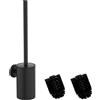 OEM Scopino per WC Mozmmhi in acciaio inossidabile 304, set da parete con supporto - include 2 testine (rotonde, nere)