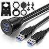 OEM Cavo USB 3.0 a 2 porte per auto, barca e moto, lunghezza 1 m