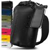 Nordlight Dry Bag Sacca Impermeabile + Custodia per Cellulare + Chiusura Arrotolabile, Tracolla | Zaino Impermeabile Sacca Stagna Borsa | Spiaggia, Canoa, SUP, Immersioni - Nero, 10 Litri