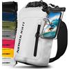 Nordlight Dry Bag Sacca Impermeabile + Custodia per Cellulare + Chiusura Arrotolabile, Tracolla | Zaino Impermeabile Sacca Stagna Borsa | Spiaggia, Canoa, SUP, Immersioni - Bianco, 10 Litri