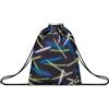 Seven Sacca Zaino Scuola The Double, Sideglass, Nero, Sakky Bag Monosomparto Con Coulisse, Tempo libero, Ragazzo