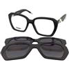Missoni MIS 0222/C2 807 | Occhiali da Vista con Clip da Sole | Plastica | Quadrati | Nero | Adrialenti