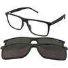 Hugo by Hugo Boss Hugo Boss HG 1331/G/CS2 807/99 | Occhiali da Vista con Clip da Sole | Prova Online | Plastica | Quadrati | Nero | Adrialenti