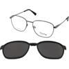 Polaroid PLD 6205/CS V81/M9 | Occhiali da Vista con Clip da Sole | Prova Online | Unisex | Metallo | Quadrati | Rutenio | Adrialenti