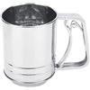 Fdit Cucina in acciaio inox farina setaccio tazza spremere a mano setaccio zucchero setaccio setaccio a maglie metalliche per torta biscotto cottura e frittura