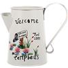 BESTonZON Brocca di Latte Vintage Francese Vaso da Cucina Vaso Decorativo Brocca in Metallo Rustico Innaffiatoio per Il Latte può Galvanizzato Decor Paese Primitivo a