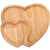 Hintyne Vassoio a Forma Di Cuore Piatto a Forma Di Cuore Vassoio Da Portata a Cuore in Legno Tagliere per Salumi a Cuore Romantico 2 Scomparti 9,1x8,7 Inch Piatto a Cuore per Matrimonio San Valentino