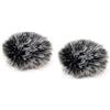 TaimeiMao 2 paravento in pelliccia per microfono, parabrezza in pelliccia, protezione antivento Lavalier, mini filtro anti-vento, filtro pop, protezione dal vento per esterni (0,5 cm)