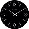 NeXtime 3157ZW Basic Dome Orologio da Parete, Nero, 35 cm