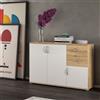 Generico Mobile Servizio 3 Ante + 2 Cassetti cm.120x80x35 Nodo colore Bianco