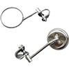 Vamhhx Specchietti Manubrio Moto Specchietto Retrovisore Rotondo Vintage Retrò In Acciaio Inossidabile 22mm-25mm 7/8 Supporto Manubrio Universale 8mm(Chrome)