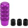 INFINAUTO Pomello del Cambio Auto, 9.5cm Universale per Veicoli con Cambio Automatico e Manuale con 3 Adattatori in Lega di Alluminio Viola, 1 Set