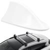 Rachlicy Antenna per pinna per carrello per auto copre autoadesiva antenna a pinna addominali senza pugno con pannello interno per segnali spoiler decorativi per auto bianca
