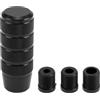 INFINAUTO Pomello del Cambio Auto, 9.5cm Universale per Veicoli con Cambio Automatico e Manuale con 3 Adattatori in Lega di Alluminio Nero, 1 Set