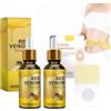Yooyan Bee Venom Slimming Oil, olio da massaggio per la cura della pelle, olio modellante, veleno d'api, con 30 cerotti dimagranti, adatto per uomini e donne, 2 pezzi